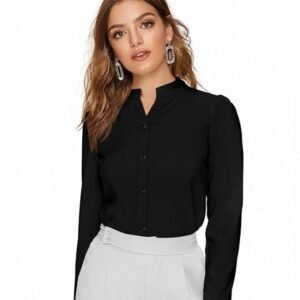 long sleeve button down top |