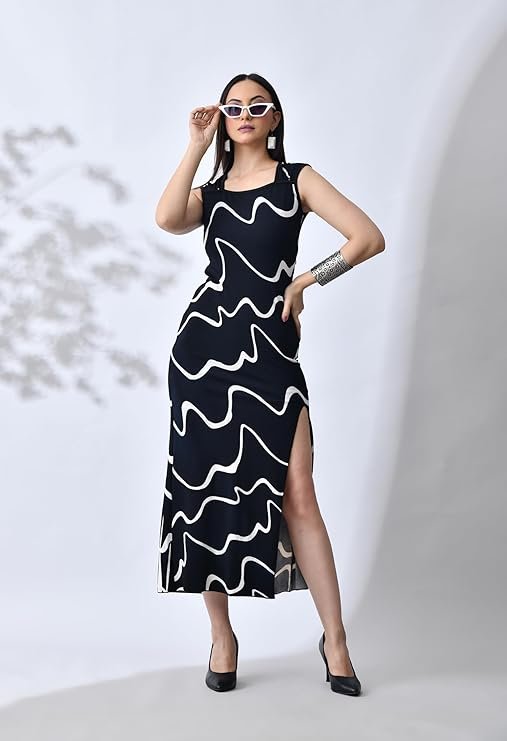 iuga white floral print bodycon maxi dress with square neck and front slit iuga white floral print bodycon maxi dress with square neck and front slit