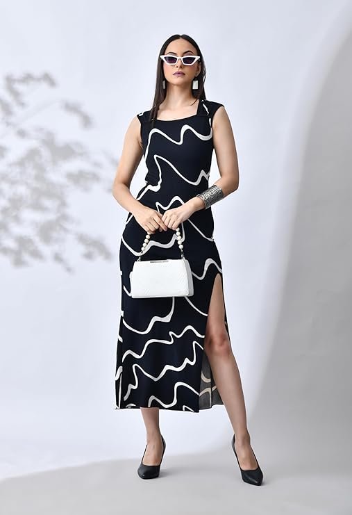 iuga white floral print bodycon maxi dress with square neck and front slit iuga white floral print bodycon maxi dress with square neck and front slit